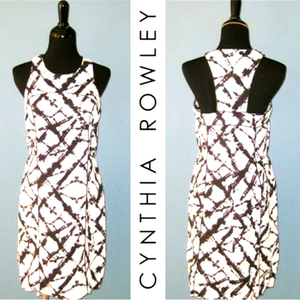 Cynthia Rowley White Linen Dress new without tags small black white